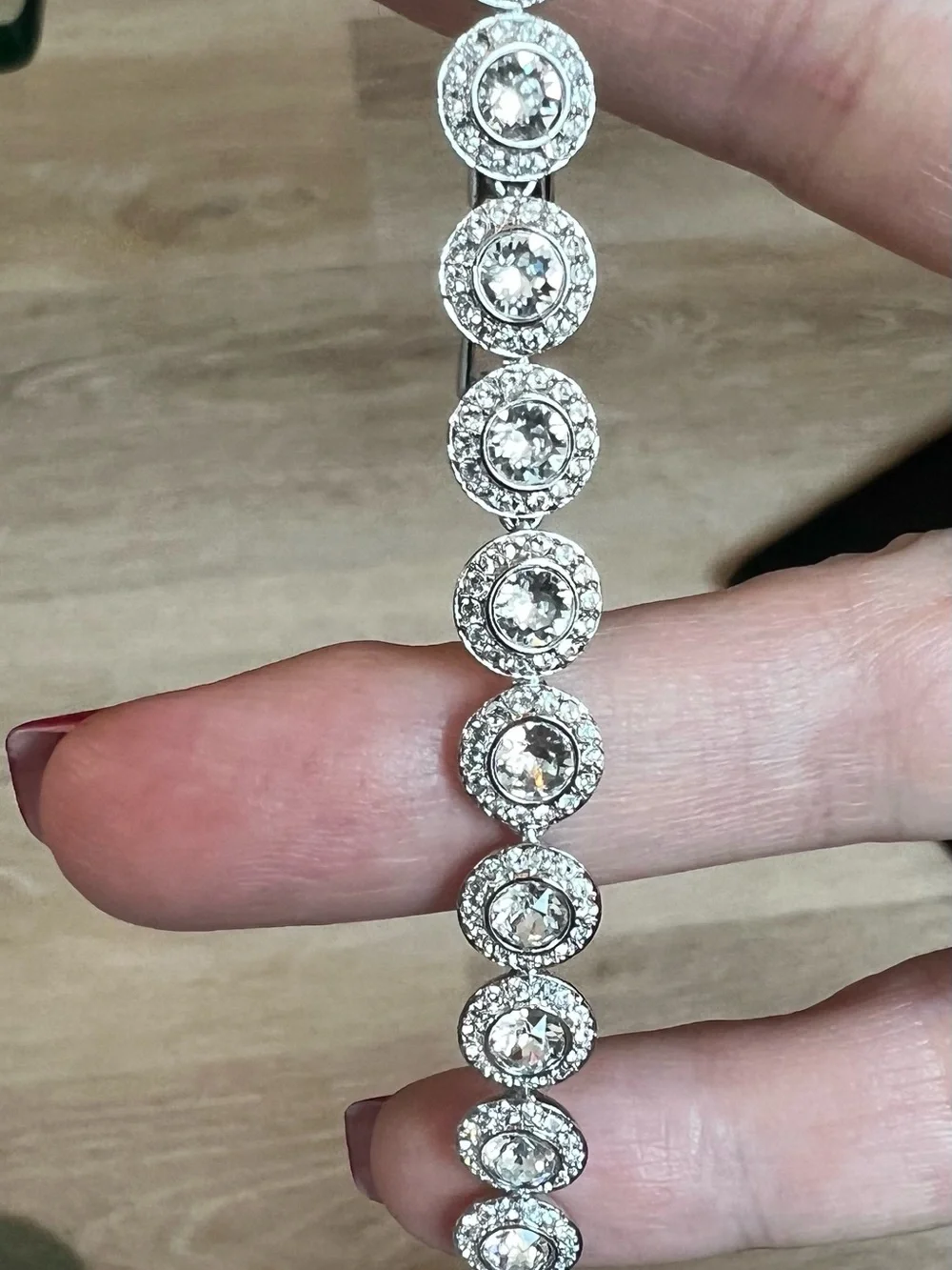 SWAROVSKI Necklace Una Angelic, Round cut, White, Rhodium plated